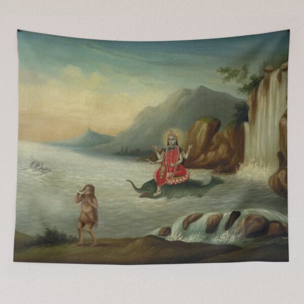 Item preview, Hindu Painting Gangotri The goddess Ganga on Makara Vahana designed and sold by Onodera.