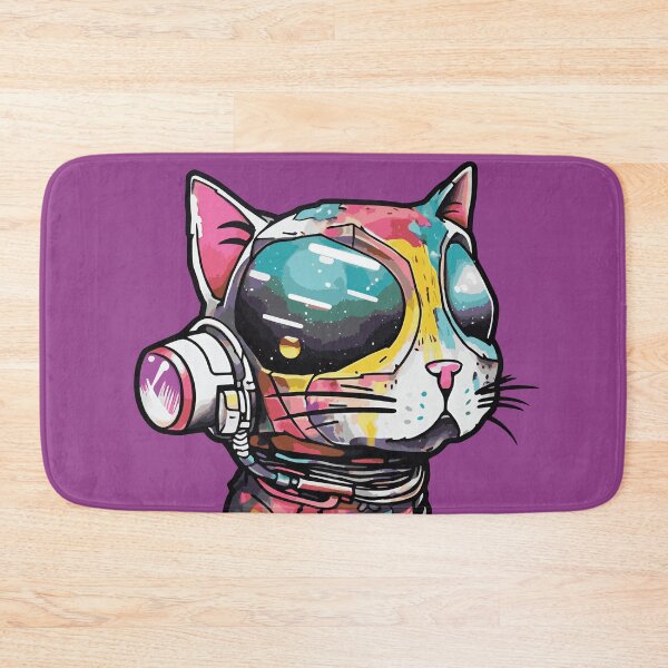 Item preview, Futuristic Multicolor Cats #22 cat-fly designed and sold by SOVISART.