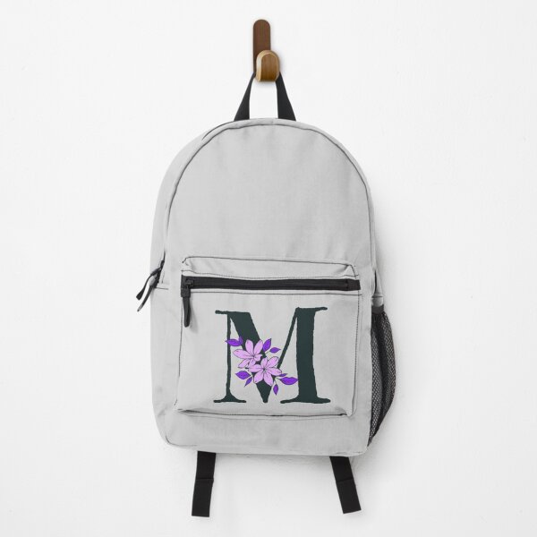 Item preview, Purple floral M monogram designed and sold by Coffee Lifestyle.