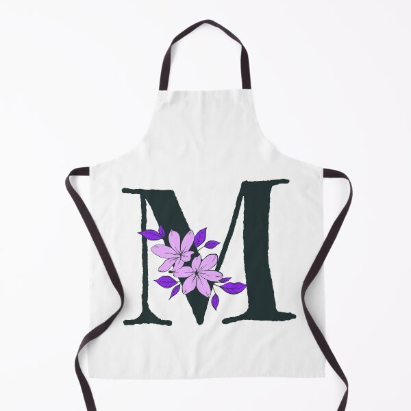 Item preview, Purple floral M monogram designed and sold by Coffee Lifestyle.