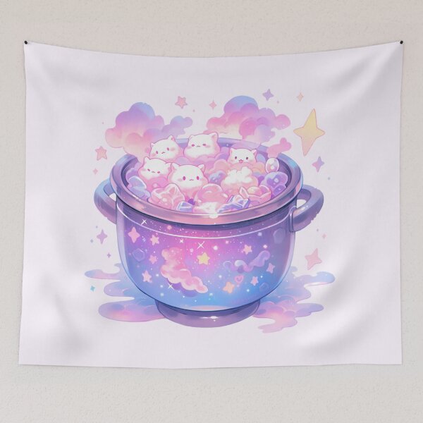 Item preview, Lindo caldero de gatito pastel kawaii designed and sold by PastelMagic.