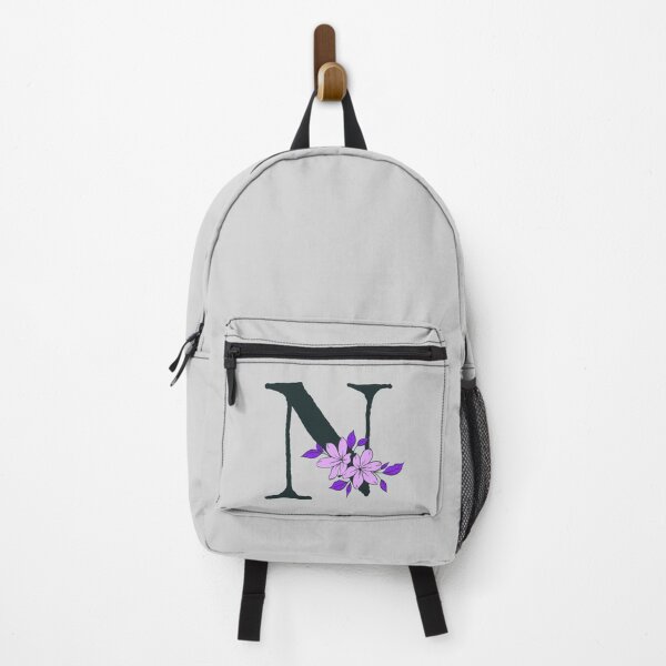 Item preview, Purple floral N monogram designed and sold by Coffee Lifestyle.