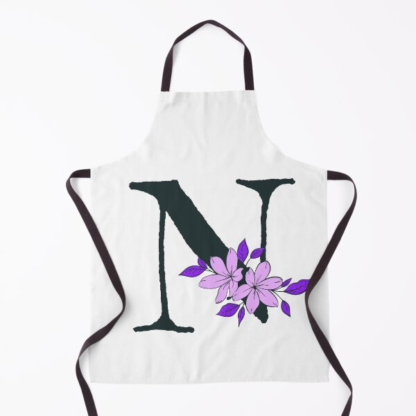 Item preview, Purple floral N monogram designed and sold by Coffee Lifestyle.