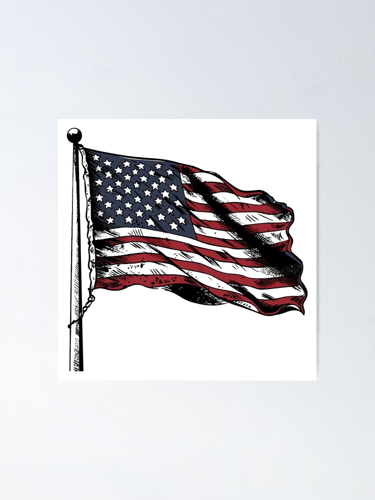 US Flag, American Flag, png, png, sticker, clipart, sublimation Poster for  Sale by MYpngShop