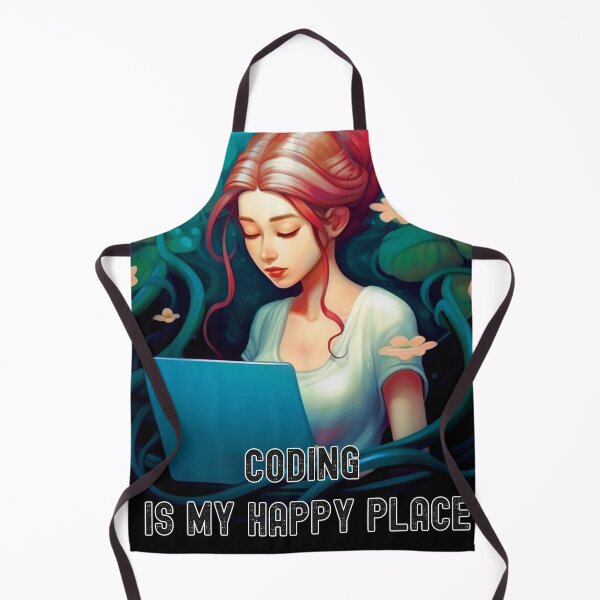 Item preview, Coding Is My Happy Place Female Coder With Red Hair In Jungle designed and sold by heringa.