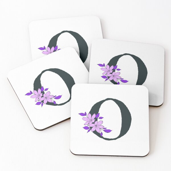 Item preview, Purple floral O monogram designed and sold by Coffee Lifestyle.