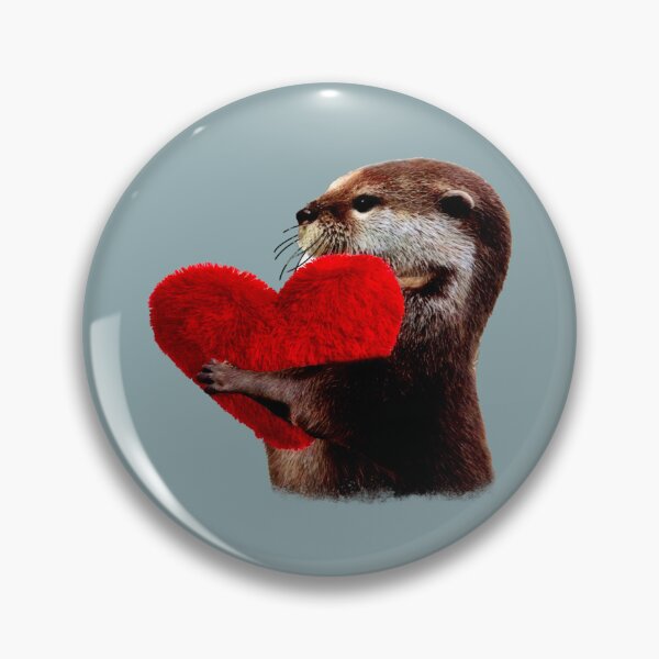 Item preview, otter and sweet red heart animal in love designed and sold by EwingNorton.