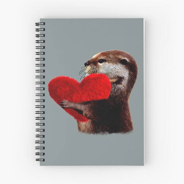 Item preview, otter and sweet red heart animal in love designed and sold by EwingNorton.