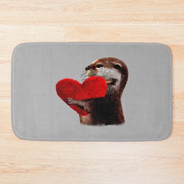Item preview, otter and sweet red heart animal in love designed and sold by EwingNorton.