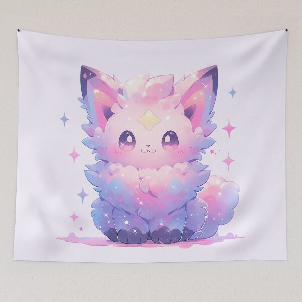 Item preview, Cute Kawaii Pastel Enchanted Wolf designed and sold by PastelMagic.