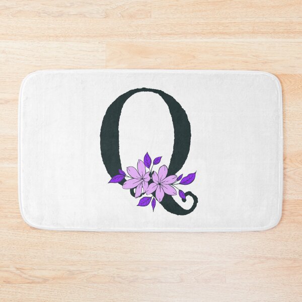 Item preview, Purple floral Q monogram designed and sold by Coffee Lifestyle.