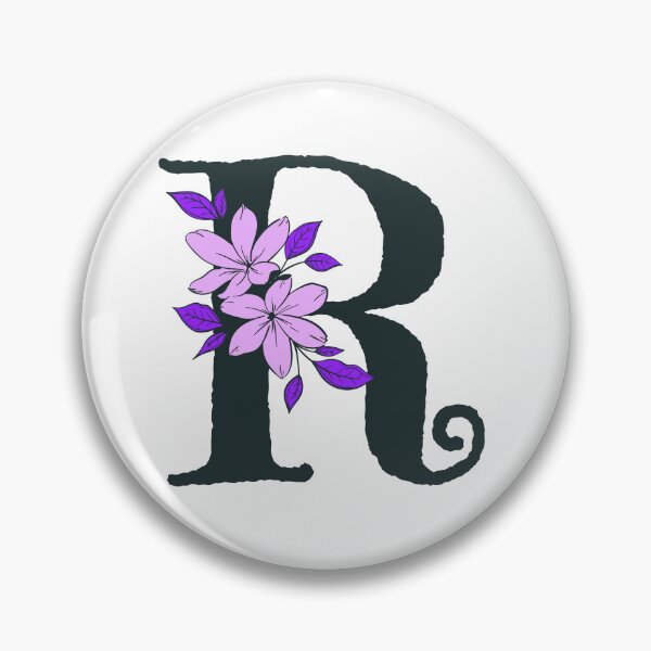 Item preview, Purple floral R monogram designed and sold by Coffee Lifestyle.