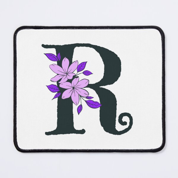Item preview, Purple floral R monogram designed and sold by Coffee Lifestyle.