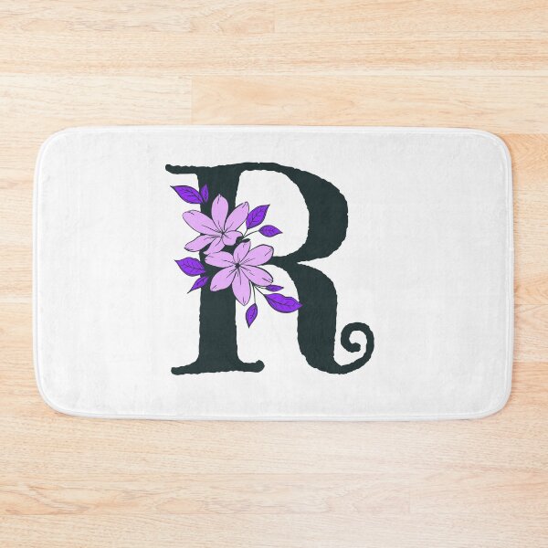 Item preview, Purple floral R monogram designed and sold by Coffee Lifestyle.