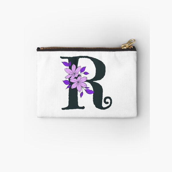 Item preview, Purple floral R monogram designed and sold by Coffee Lifestyle.