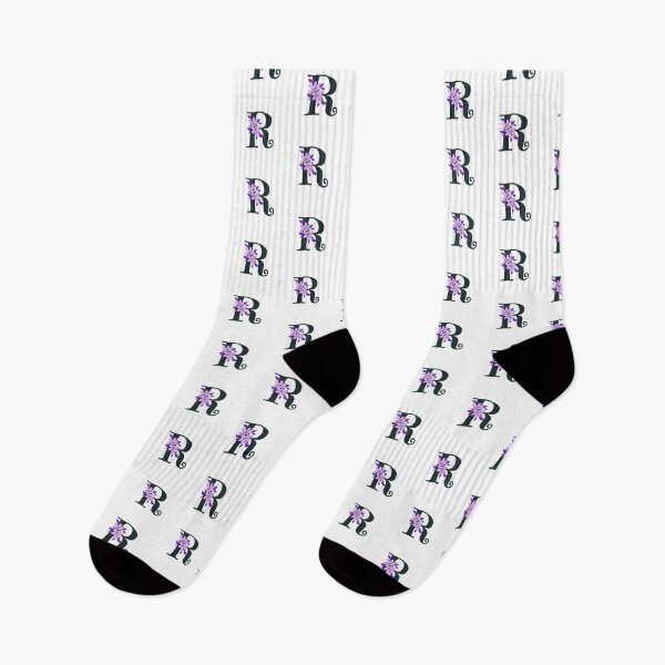 Item preview, Purple floral R monogram designed and sold by Coffee Lifestyle.