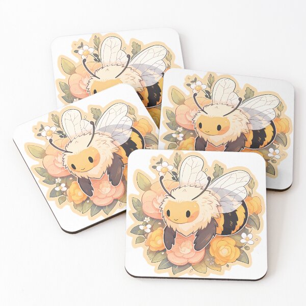 Item preview, Lovely Bee: Image of a Cute Bee on Flowers designed and sold by SweetMagicDream.