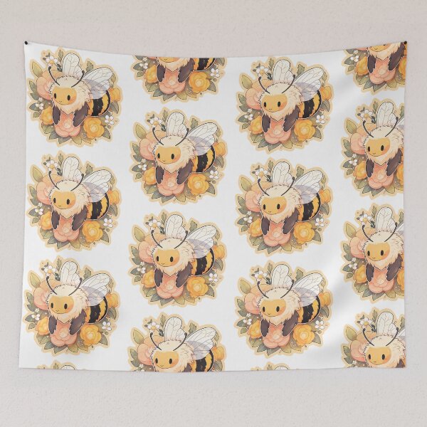 Item preview, Lovely Bee: Image of a Cute Bee on Flowers designed and sold by SweetMagicDream.