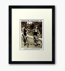 Lámina enmarcada TOUR de FRANCIA: Vintage 1952 Bartali y Coppi Print