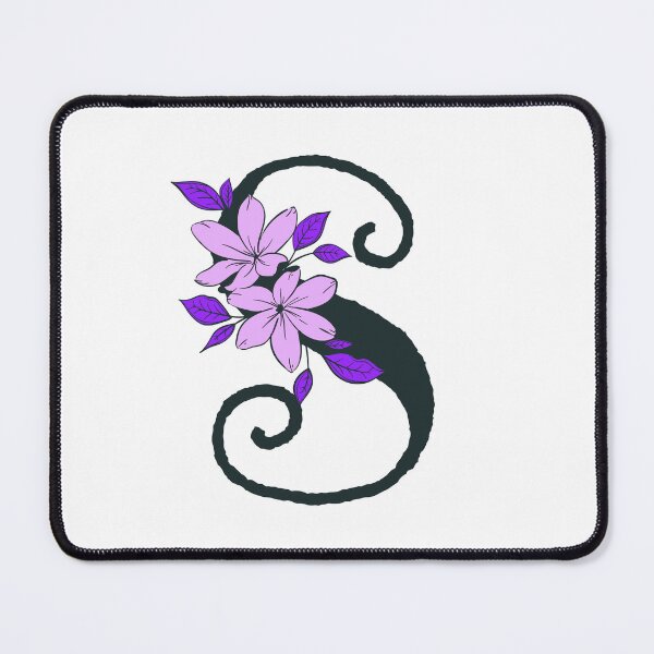 Item preview, Purple floral S monogram designed and sold by Coffee Lifestyle.