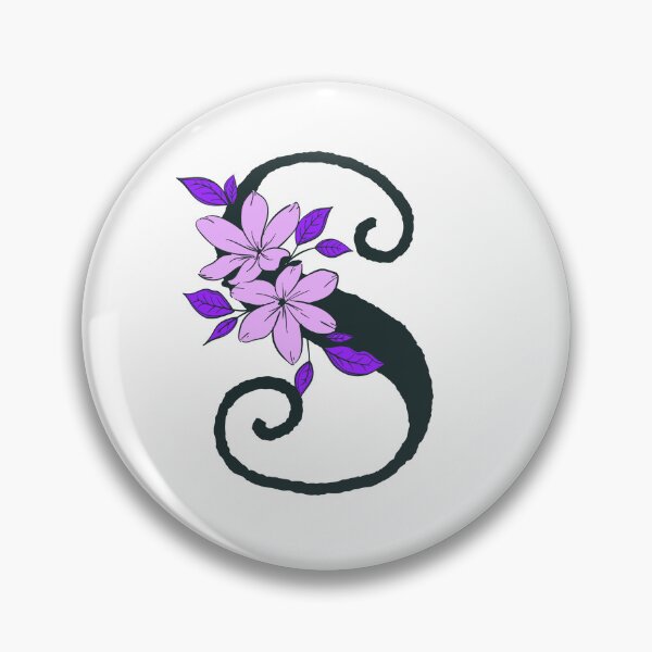Item preview, Purple floral S monogram designed and sold by Lyssarien.