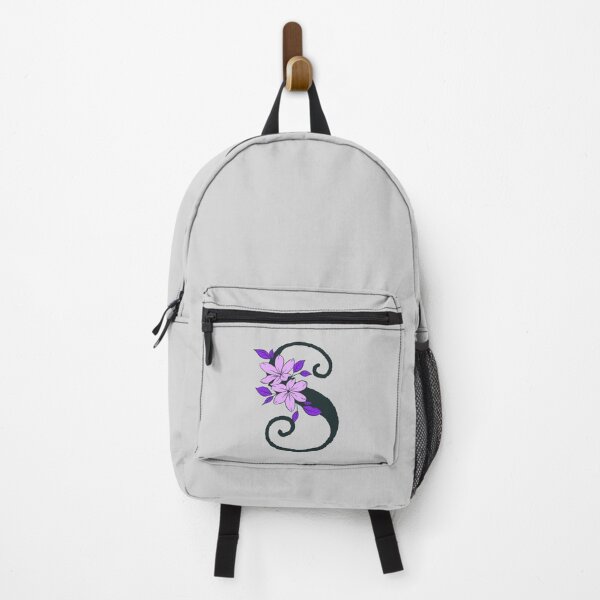 Item preview, Purple floral S monogram designed and sold by Coffee Lifestyle.