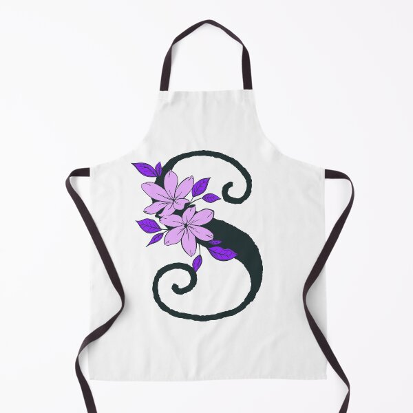 Item preview, Purple floral S monogram designed and sold by Coffee Lifestyle.