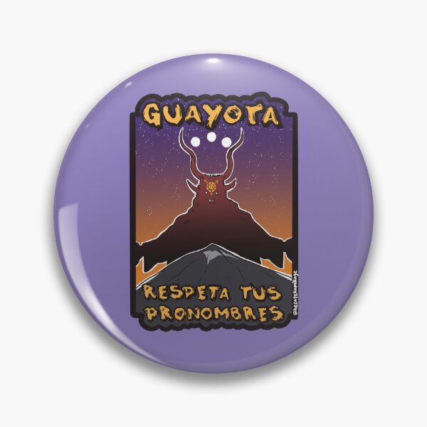 Item preview, Guayota respects your pronouns - Purple background designed and sold by Hecate Kamikaze.