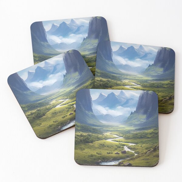 Item preview, Serene Journey: River Meandering Through a Mountain Valley designed and sold by Visual Foundry.