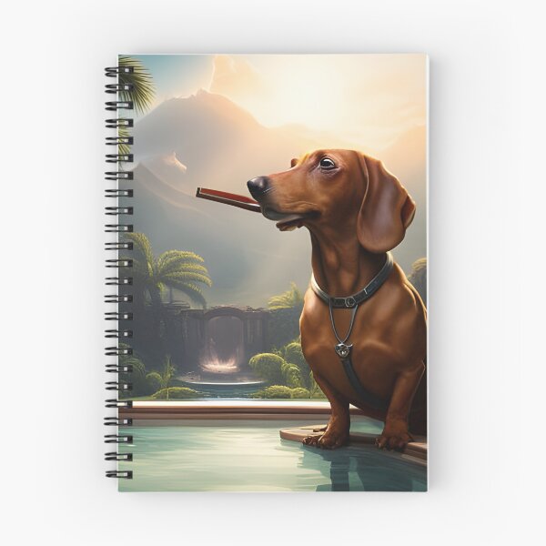 Item preview, A dachshund with a cigar by the pool ;) designed and sold by Geronimo-Shop.