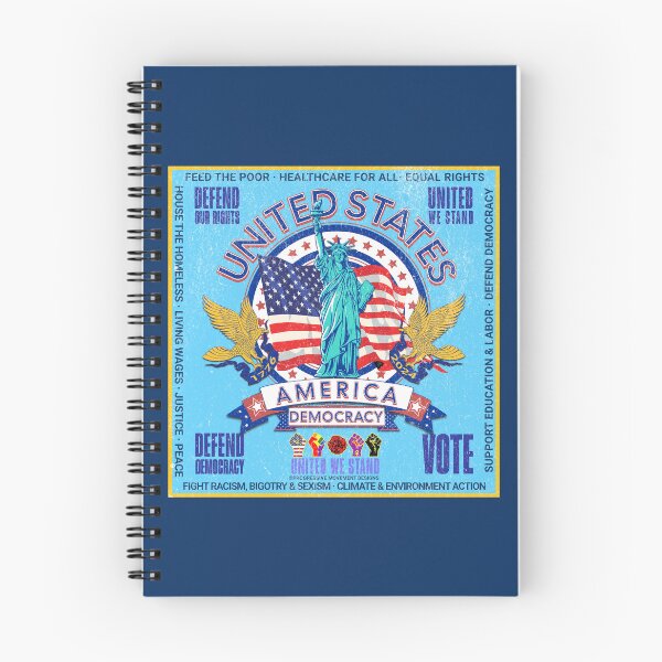 Item preview, PMD00959 Progressive Movement Designs vintage patriotic American Statue of Liberty flag eagle design shows you support democracy progressive goals for Progressives Democrats Independents Liberals designed and sold by ProgressiveLeft.