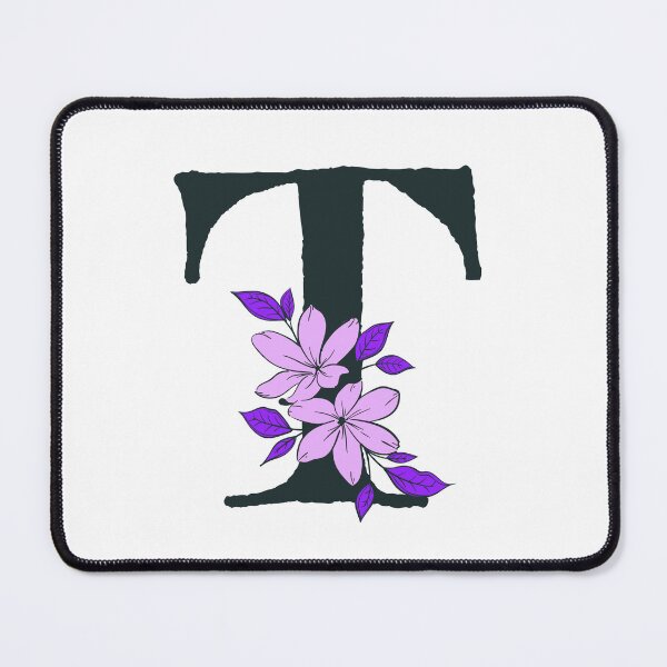 Item preview, Purple floral T monogram designed and sold by Coffee Lifestyle.