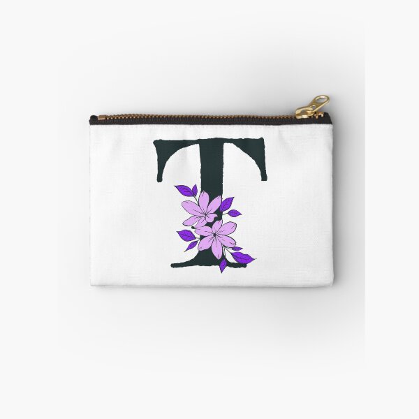 Item preview, Purple floral T monogram designed and sold by Lyssarien.