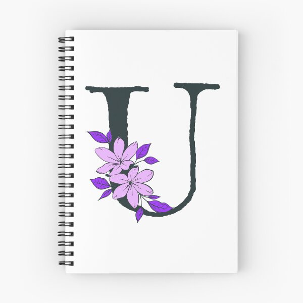 Item preview, Purple floral U monogram designed and sold by Coffee Lifestyle.