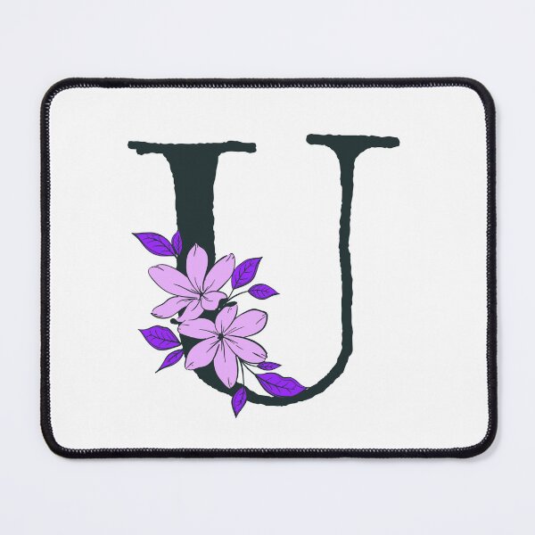 Item preview, Purple floral U monogram designed and sold by Coffee Lifestyle.