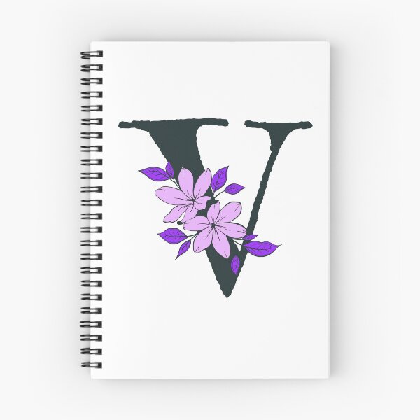 Item preview, Purple floral V monogram designed and sold by Coffee Lifestyle.