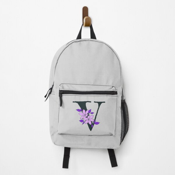 Item preview, Purple floral V monogram designed and sold by Coffee Lifestyle.