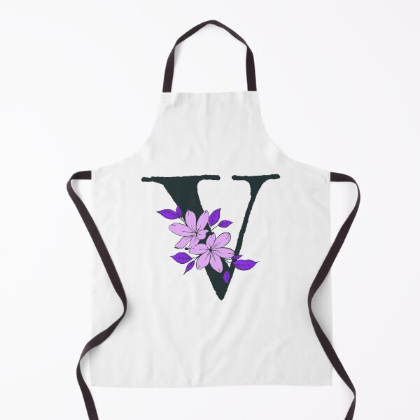 Item preview, Purple floral V monogram designed and sold by Coffee Lifestyle.