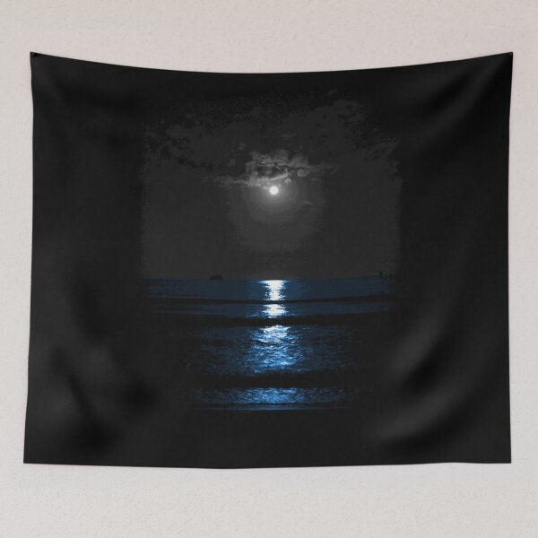 Item preview, NIGHT OCEAN SANDY BEACH MOON designed and sold by Madjack Tees Kiwi SuperStore.