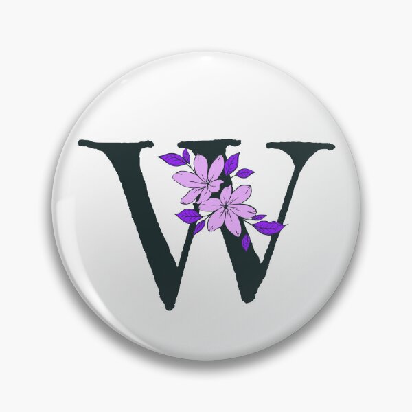 Item preview, Purple floral W monogram designed and sold by Coffee Lifestyle.