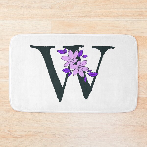 Item preview, Purple floral W monogram designed and sold by Coffee Lifestyle.