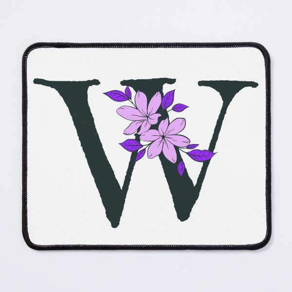 Item preview, Purple floral W monogram designed and sold by Coffee Lifestyle.