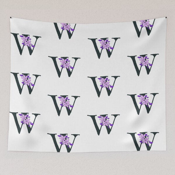 Item preview, Purple floral W monogram designed and sold by Coffee Lifestyle.