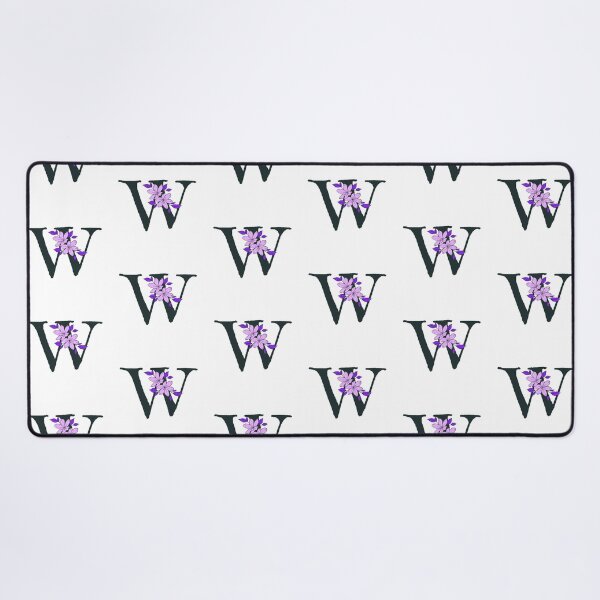 Item preview, Purple floral W monogram designed and sold by Lyssarien.