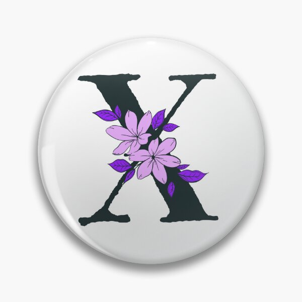 Item preview, Purple floral X monogram designed and sold by Coffee Lifestyle.