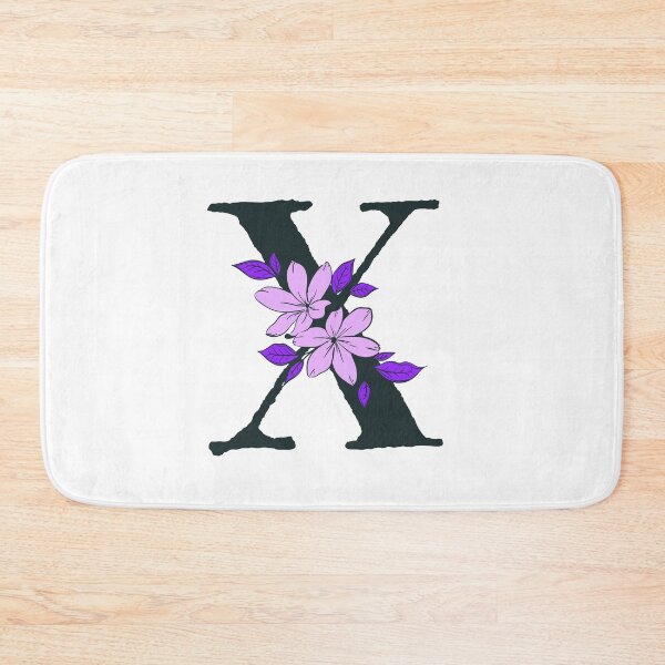 Item preview, Purple floral X monogram designed and sold by Coffee Lifestyle.