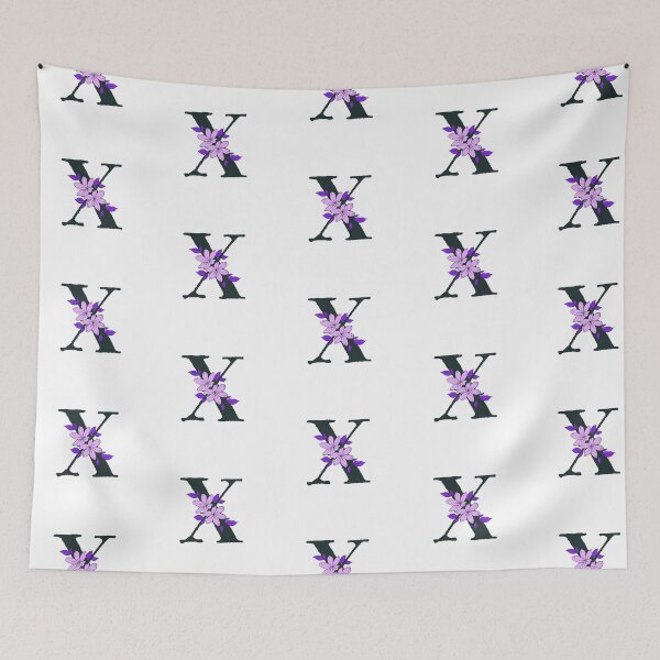 Item preview, Purple floral X monogram designed and sold by Coffee Lifestyle.