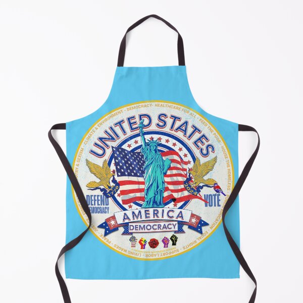 Item preview, PMD00960 Progressive Movement Designs vintage patriotic American Statue of Liberty flag eagle design shows you support democracy progressive goals for Progressives Democrats Independents Liberals designed and sold by ProgressiveLeft.