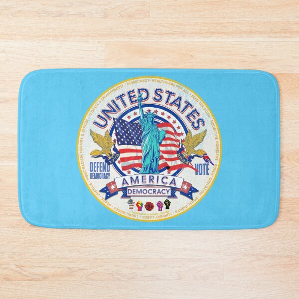 Item preview, PMD00960 Progressive Movement Designs vintage patriotic American Statue of Liberty flag eagle design shows you support democracy progressive goals for Progressives Democrats Independents Liberals designed and sold by ProgressiveLeft.