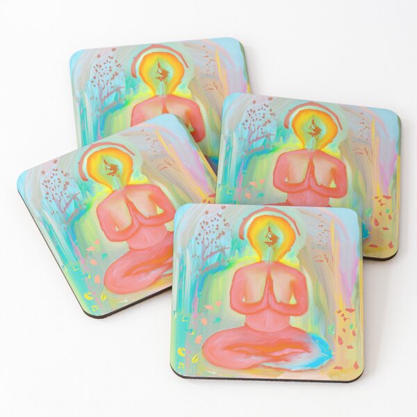 Item preview, Colorful paitning of a meditating peace designed and sold by zajkart.